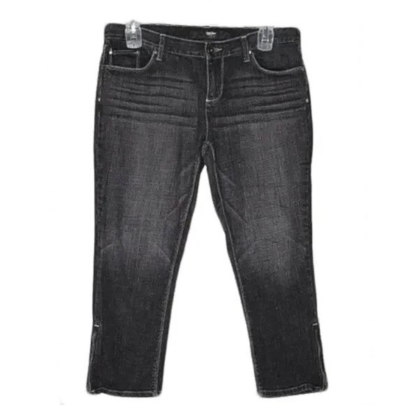 Mossimo Dark Wash Skinny Jeans Ankle Zipper Women's size 12 - Picture 1 of 4